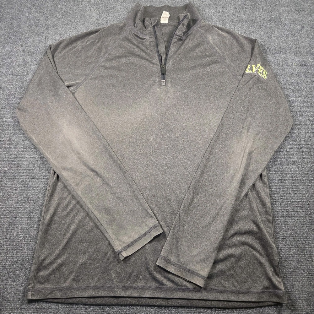 ALO Yoga Performance 1/4 Zip Pullover Athletic Quarter Zip  Sz M Sleeve Logo